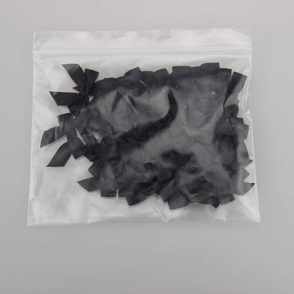 7Rainbows 50pcs Boutique 1.5" Black Satin Ribbon Mini Bows for Craft Sewing Scrapbooking Wedding and Gift Wrapping