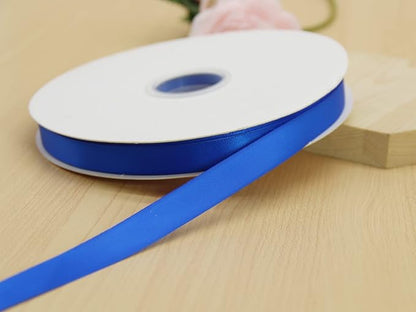 Royal Blue Double Faced Satin Ribbon 5/8 inch Flower Boutique Gift Wrapping Ribbon 15mm 100yards Continuous Fabric Silk Bow Ribbon for Christmas-DIY Crafts Hair Headband-Sewing-Wedding Decoration
