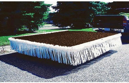 Anderson's Brown Vinyl Floral Sheeting,15 Ft. Parade Float Decoration for Trailers, Parties, Weddings, Proms, Photo Backdrops & Events – Durable Fringe Garland for Indoor/Outdoor Use