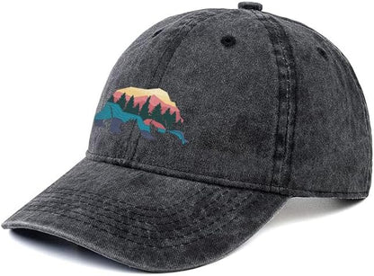 Negi Retro Baseball Cap Denim Hat for Women Female Washed Distressed Adjustable Dad Hats Unconstructed Cotton