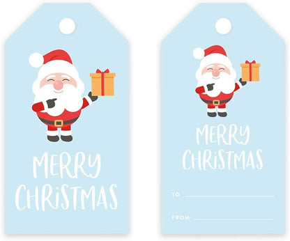 Andaz Press Christmas Holiday Classic Tags, Merry Christmas to from Classic Favor Tags, Santa Claus Design, for Holiday Events, 60-Pack