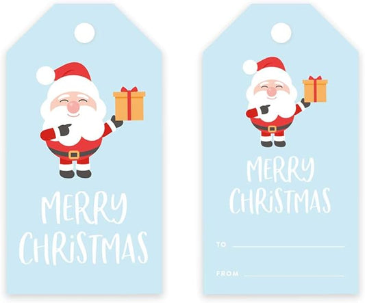 Andaz Press Christmas Holiday Classic Tags, Merry Christmas to from Classic Favor Tags, Santa Claus Design, for Holiday Events, 60-Pack