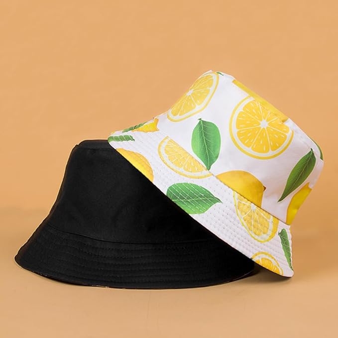 Malaxlx Unisex Bucket Hat Beach Sun Hat Aesthetic Fishing Hat for Men Women Teens, Reversible Double-Side-Wear