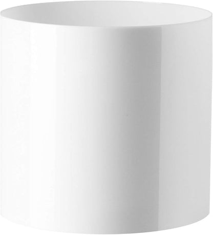 Royal Imports Flower Acrylic Vases Cylinders - Decorative Centerpiece Display for Home or Wedding - Non Breakable Plastic, 6" - White