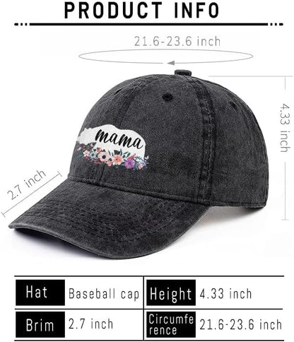 Negi Retro Baseball Cap Denim Hat for Women Female Washed Distressed Adjustable Dad Hats Unconstructed Cotton