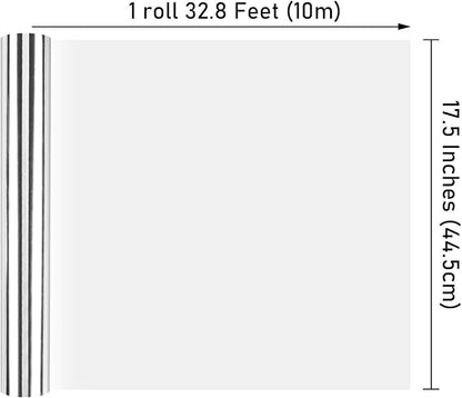 NESCCI Silver Metallic Wrapping Paper, Solid Color Paper,Gift Wrapping Paper,Perfect for Wedding,Valentine's Day,Birthday, Christmas,Baby Shower,DIY Bouquet (17.5 Inches X 32.8 Feet)