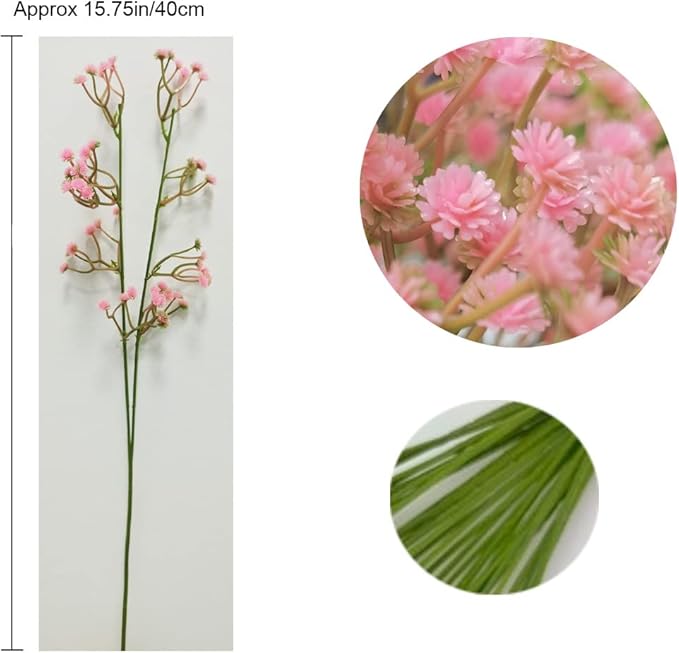 Bringsine Baby Breath Gypsophila Deco Pink Colour Artificial Flowers for Wedding 40 Pieces/lot
