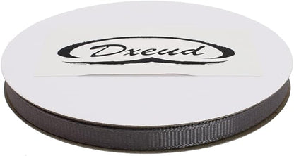Solid Grosgrain Ribbon 25 Yard Each Roll 100% Polyester Woven Edge (1/4", Gray)