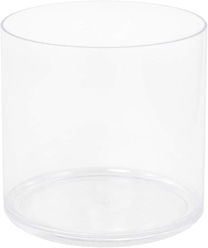 Royal Imports Flower Acrylic Vase Decorative Centerpiece for Home or Wedding by Royal Imports - Break Resistant - 5" Cylinder by 5" Tall