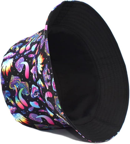 Malaxlx Unisex Bucket Hat Beach Sun Hat Aesthetic Fishing Hat for Men Women Teens, Reversible Double-Side-Wear