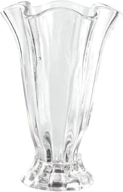 Fenteer Clear Glass Vase for Centerpieces,Decorative Ornaments Transparent Flower Bouquets Vase for Housewarming Gift Home Decoration