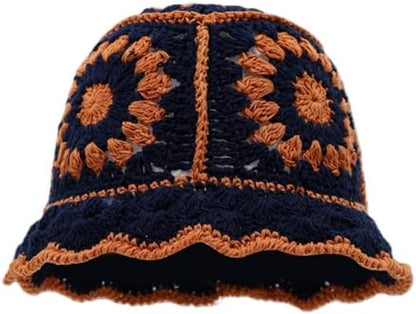 Winter Plush Fuzzy Bucket Hat Flower Fisherman Hats for Women Men Bucket hat