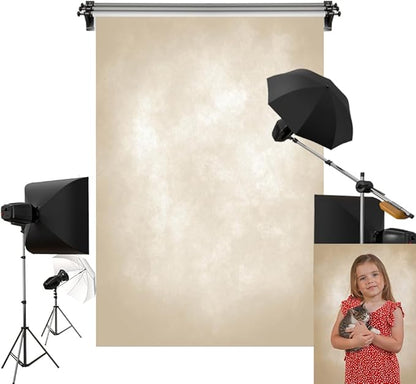 Kate 8x8ft/2.5x2.5m Light Yellow Backdrop Cream Abstract Texture Portrait Photography Background Photo Studio Props