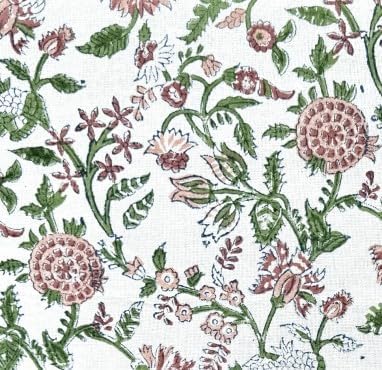 ATOSII Mahoka Rust 100% Cotton Spring Summer Round Block Print Tablecloth for Dining, Parties, Weddings, Outdoors, Holidays I 60" Inches Round, 4 Seater
