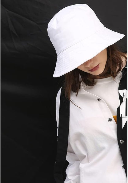 Malaxlx Unisex Bucket Hat Beach Sun Hat Aesthetic Fishing Hat for Men Women Teens, Reversible Double-Side-Wear