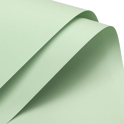 MECCANIXITY 10 Pcs Flower Wrapping Paper 22.8x22.8 Inch Waterproof Florists Wrapping Paper for Florist Bouquet Supplies, DIY Crafts, Gift/Gift Box Packaging Light Green