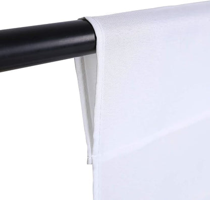 GFCC 8FTX10FT White Backdrop Background for Photography Photo Booth Backdrop for Photoshoot Background Screen Video Recording Parties Curtain