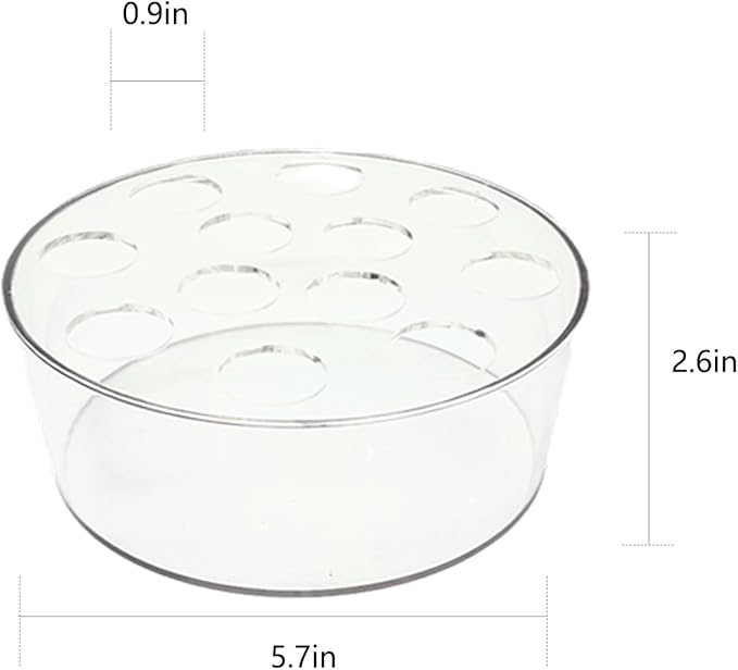4PCS Acrylic Flower Vase for Centerpieces, 5.51" 12 Holes Clear Round Vase, for Wedding Birthday Party Table Decor Indoor/Outdoor Events