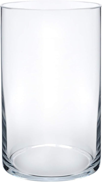 Royal Imports Flower Glass Vase Decorative Centerpiece for Home or Wedding - Cylinder Shape, 6" Tall, 3.5" Opening, Clear
