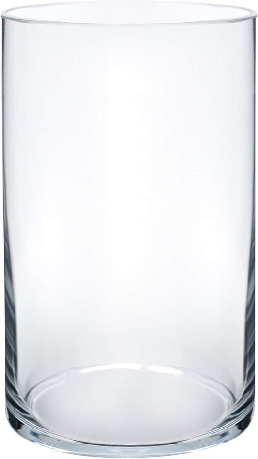 Royal Imports Flower Glass Vase Decorative Centerpiece for Home or Wedding - Cylinder Shape, 6" Tall, 3.5" Opening, Clear
