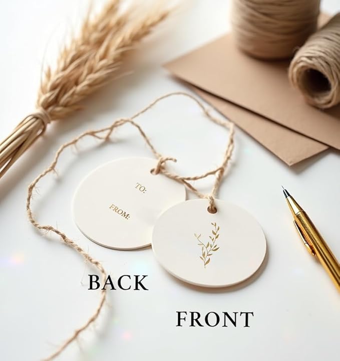 Floral Thank You Gift Tags with String Attached, Small Thank You for Celebrating with Us Gift Bag Tags for Presents and Personalized Party Favors - Baby Shower, Wedding, Bridal Shower, Birthday