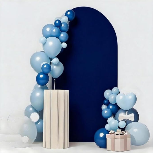 6.6 FT Arch Backdrop Cover, JFDYDM Navy Blue Wedding Arch Cover 6.6 FT, Dark Blue Chiara Backdrop Covers for Party Baby Shower Birthday