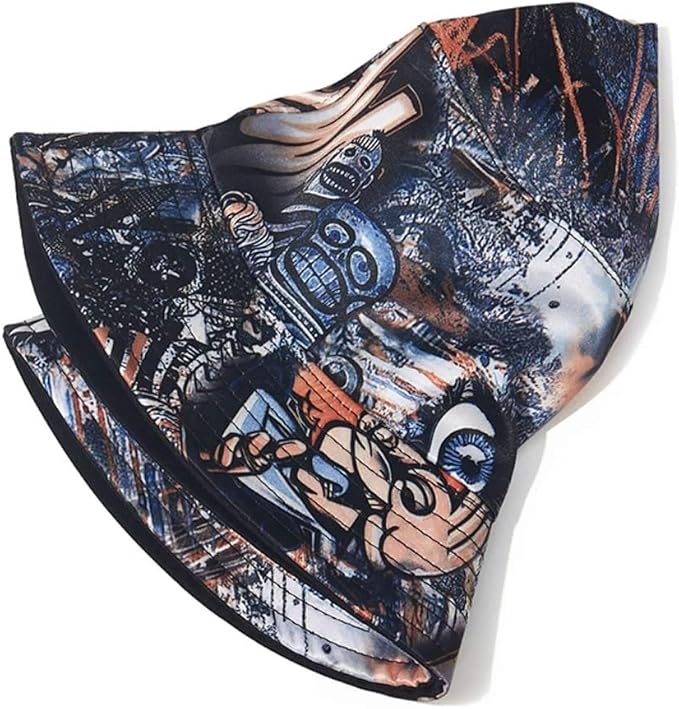 Quanhaigou Bucket Hat for Men Women,Packable Reversible Printed Sun Hats,Fisherman Outdoor Summer Travel Hiking Beach Caps