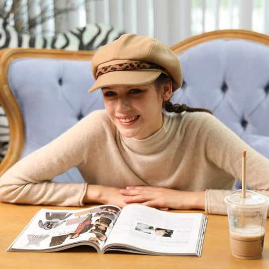 Comhats Wool Fashion Newsboy Hats for Women Winter Warm Pageboy Cabbie Cap Beret