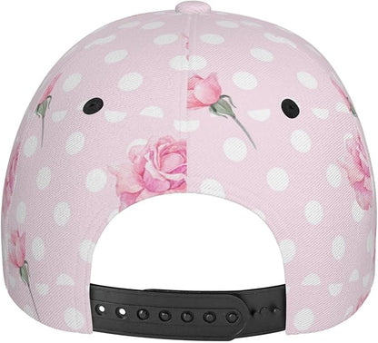 Rose Baseball Cap Flower Snapback Cap for Women Hats Floral Baseball Hat Women's Baseball Caps
