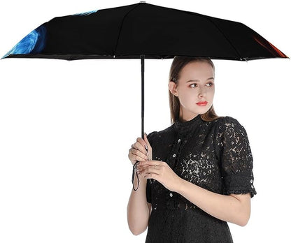 Fashion 3 Fold Sunny Rain Sunscreen Umbrella Portable Automatic Umbrella