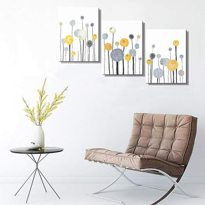 Abstract watercolor painting 3 Piece framed Canvas Wall Art for living room kitchen Wall Decor Canvas Prints Office wall Decorations Abstract Flowers Pictures wall Artwork Room bedroom Home Decor