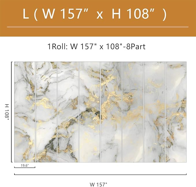 Abstract Marble Background Wall Mural Wallpaper Peel and Stick for Living Room Office 157"x108"