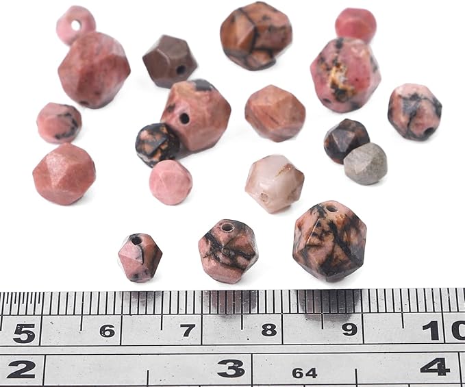 Faceted Natural Rhodochrosite Stone Round Beads 10mm 36cm/Strand for Jewelry Making