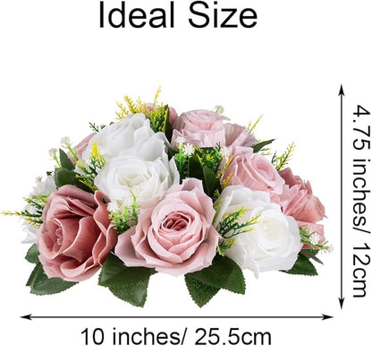 Flower Centerpieces for Wedding Tables: Wedding Table Decorations Dusty Rose & White Flower Balls Centerpieces for Engagement Cerebration Party Center Pieces 6 Packs