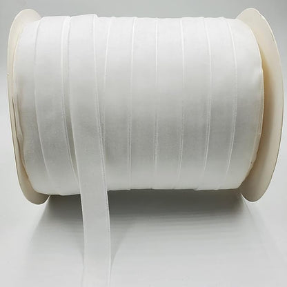 10 Yards Velvet Ribbon Spool (White, 5/8")