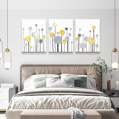Abstract paintings 3 Piece framed Canvas Wall Art for living room bathroom Wall Decor Canvas Prints Office kitchen wall Artwork Home Decor Flowers Pictures Poster bedroom Large size wall Decorations