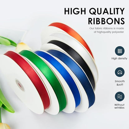 5/8" Wide x 100 Yards Single Face Polyester Satin Ribbon, Satin Ribbon for Crafts, Gift, Hair Bows, Wedding Party Decoration, Bow Making & Other Projects (Lavender)