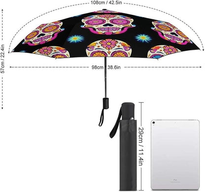 3 Fold Car Umbrella Folding Portable Automatic Umbrella Sunny Rain Sunscreen