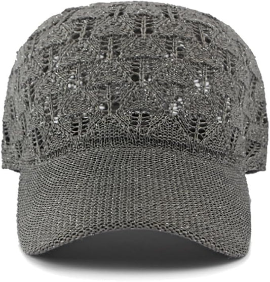 FASHIXD Knit Mesh Baseball Cap for Women - Breathable Summer Trucker Hat