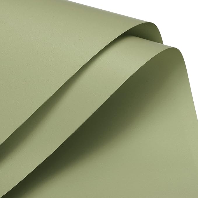 MECCANIXITY 10 Pcs Flower Wrapping Paper 22.8x22.8 Inch Waterproof Florists Wrapping Paper for Florist Bouquet Supplies, DIY Crafts, Gift/Gift Box Packaging Green