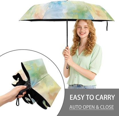 Umbrellas for Rain Lightweight Travel Umbrella 42" Canopy UV Protection Sun Umbrella Windproof Compact Umbrellas