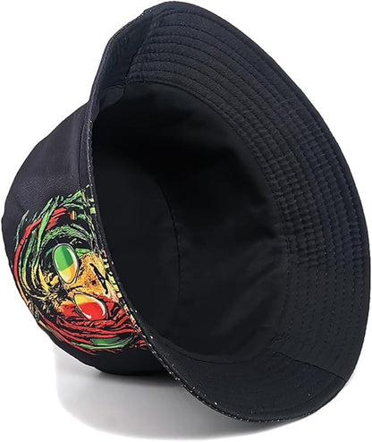Malaxlx Bucket Hat Beach Sun Hat Fishing Hat for Women Men, Outdoor Travel Reversible Double Side Wear Fisherman Hat