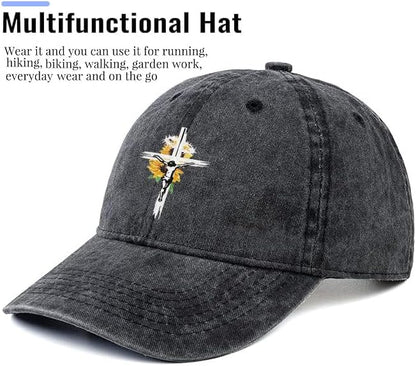 Baseball Caps for Men Women Washed Cotton Vintage Hats Adjustable Cool Fitted Ball Caps Truck Dad Hats Runnung Hiking