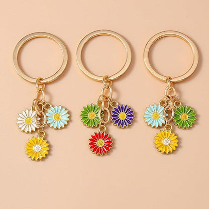 70Pcs 7 Colors Enamel Daisy Flower Charms for Jewelry Making Gold Plated Sunflower Charm Spring Summer Floral Pendant for Bracelet Necklace Earrings Keychains DIY Craft Supplies Accessories-13mm