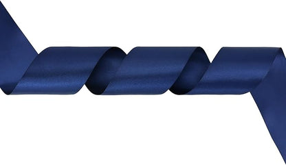 MEEDEE Navy Satin Ribbon Lux Double Faced Satin Ribbon 3 Inch Navy Blue Ribbons by 10 Yards Navy Blue Ribbons for Christmas Tree, Flower Bouquet, Weddings, Bow Making, Holiday Decorating