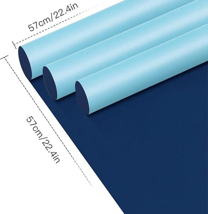WRAPAHOLIC 20 Sheets Flower Wrapping Paper - 22.4 x 22.4 inch Royal Blue Color Water-Resistant Floral Bouquet Wrapping Paper, Florist Supplies Packaging for Wedding Birthday Gift DIY
