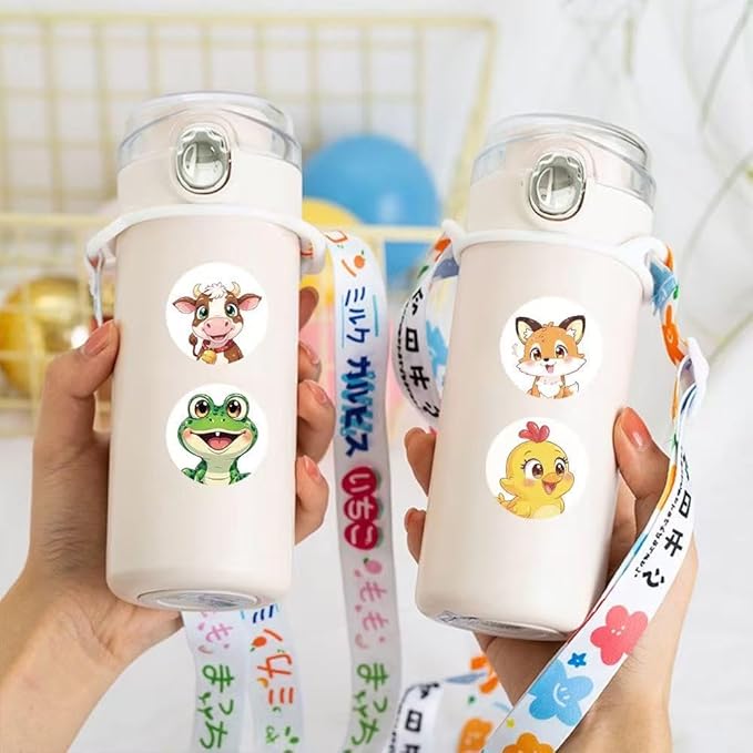 1000 Pcs Cute Animal Stickers for Kids Boys and Girls.Waterproof Vinyl Sticker Packs for Water Bottles Phone Case Laptop Book.2 Roll 1 Inch Kawaii Stickers Bulk Gift for Birthday Party Favors