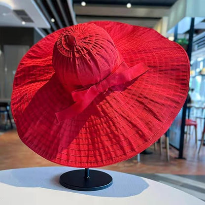 Oversized Sun Hats for Women Extra Large Wide Brim Beach Hat Foldable Roll up Floppy