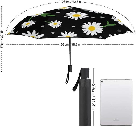 Fashion 3 Fold Sunny Rain Sunscreen Umbrella Portable Automatic Umbrella