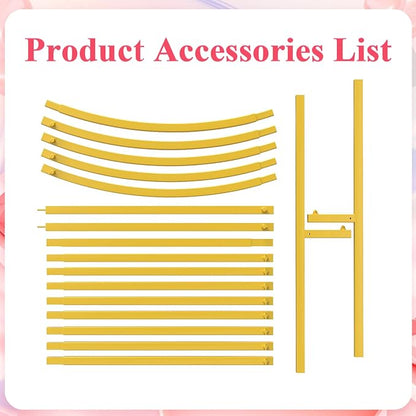 Asee'm 7.2FT Metal Arch Backdrop Stand Gold Arched Backdrop Frame for Wedding Party Ceremony Birthday Bridal Baby Shower Garden Floral Balloon Arch Decoration